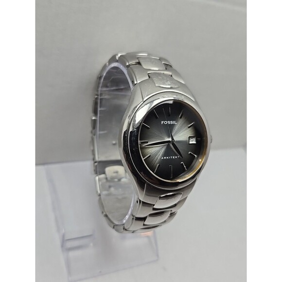 Fossil Arkitekt FS2903 Mens Stainless Steel Quartz Watch Gray Dial New Battery - Picture 3 of 12